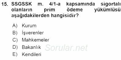 Belge Yönetimi ve Ofis Uygulamaları 2015 - 2016 Ara Sınavı 15.Soru