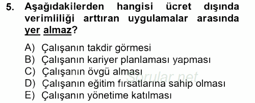 Yeni Teknolojiler ve Çalışma Hayatı 2012 - 2013 Dönem Sonu Sınavı 5.Soru