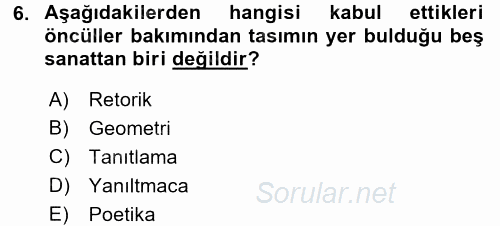 Mantığın Gelişimi 2016 - 2017 Dönem Sonu Sınavı 6.Soru