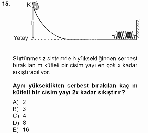 Teknolojinin Bilimsel İlkeleri 1 2012 - 2013 Dönem Sonu Sınavı 15.Soru