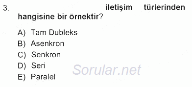 Temel Bilgi Teknolojileri 1 2012 - 2013 Tek Ders Sınavı 3.Soru