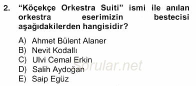 Okulöncesinde Müzik Eğitimi 2 2012 - 2013 Ara Sınavı 2.Soru