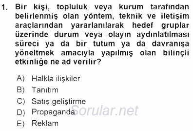 Otel İşletmelerinde Destek Hizmetleri 2015 - 2016 Ara Sınavı 1.Soru