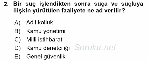 Özel Güvenlik Hukuku 1 2017 - 2018 Dönem Sonu Sınavı 2.Soru