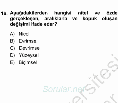 Eğitim Sosyolojisi 2012 - 2013 Ara Sınavı 2.Soru