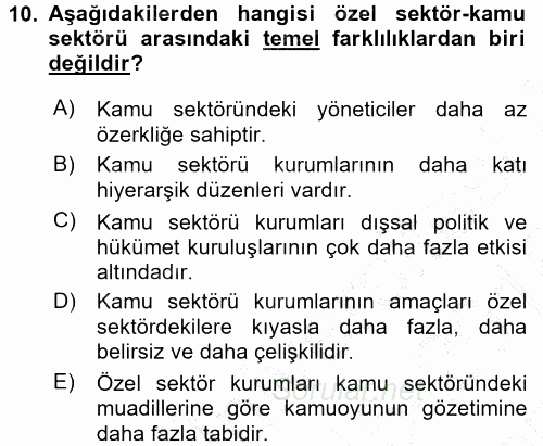 Endüstri İlişkileri 2015 - 2016 Dönem Sonu Sınavı 10.Soru