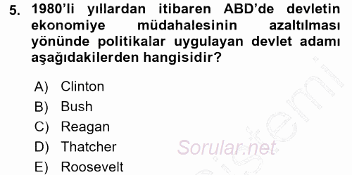 Endüstri İlişkileri 2015 - 2016 Dönem Sonu Sınavı 5.Soru