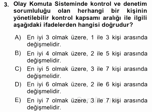 Afet Tıbbı ve Yönetim İlkeleri 2017 - 2018 Dönem Sonu Sınavı 3.Soru Afet Tıbbı ve Yönetim İlkeleri 2017 - 2018 Dönem Sonu Sınavı 3.Soru