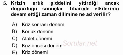 Halkla İlişkiler Uygulamaları ve Örnek Olaylar 2015 - 2016 Ara Sınavı 5.Soru