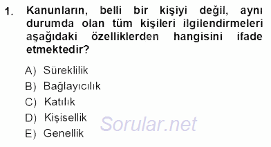 Veteriner Hizmetleri Mevzuatı ve Etik 2012 - 2013 Ara Sınavı 1.Soru