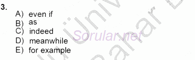 Bağlamsal Dilbilgisi 4 2012 - 2013 Dönem Sonu Sınavı 3.Soru