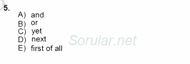 Bağlamsal Dilbilgisi 4 2012 - 2013 Dönem Sonu Sınavı 5.Soru