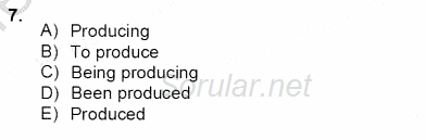 Bağlamsal Dilbilgisi 4 2012 - 2013 Dönem Sonu Sınavı 7.Soru