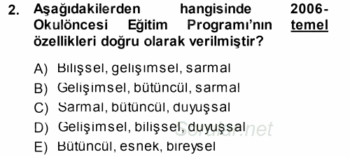 Özel Öğretim Yöntemleri 1 2014 - 2015 Tek Ders Sınavı 2.Soru