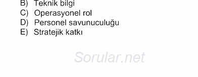 Örgütlerde İnsan Kaynakları Yönetimi 2012 - 2013 Ara Sınavı 3.Soru