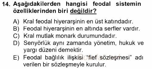 Hukuk Sosyolojisi 2014 - 2015 Tek Ders Sınavı 14.Soru