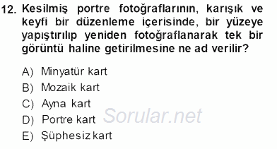 Fotoğraf Tarihi 2014 - 2015 Ara Sınavı 12.Soru