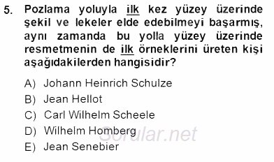 Fotoğraf Tarihi 2014 - 2015 Ara Sınavı 5.Soru