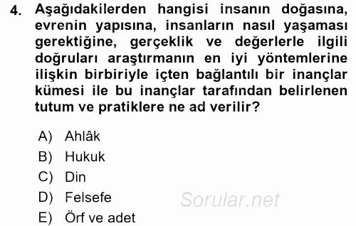 Hukukun Temel Kavramları 2015 - 2016 Ara Sınavı 4.Soru