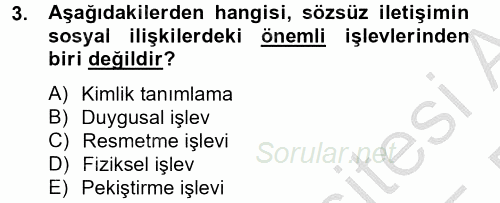 Medya Sosyolojisi 2014 - 2015 Dönem Sonu Sınavı 3.Soru