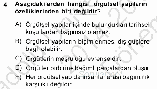 Medya Sosyolojisi 2014 - 2015 Dönem Sonu Sınavı 4.Soru