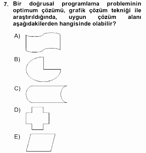 Yöneylem Araştırması 1 2015 - 2016 Tek Ders Sınavı 7.Soru