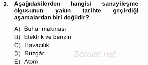 Ekonominin Güncel Sorunları 2013 - 2014 Dönem Sonu Sınavı 2.Soru