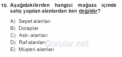 Perakendecilikte Ürün Yönetimi 2014 - 2015 Dönem Sonu Sınavı 10.Soru