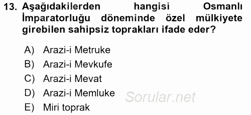 Kamu Mali Yönetimi 2017 - 2018 Dönem Sonu Sınavı 13.Soru