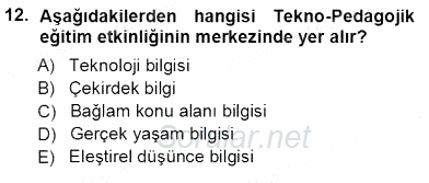 İng. Öğretmenliğinde Öğretim Teknolojileri Ve Materyal Tasarımı 1 2012 - 2013 Ara Sınavı 12.Soru