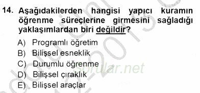 İng. Öğretmenliğinde Öğretim Teknolojileri Ve Materyal Tasarımı 1 2012 - 2013 Ara Sınavı 14.Soru