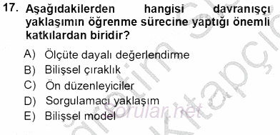 İng. Öğretmenliğinde Öğretim Teknolojileri Ve Materyal Tasarımı 1 2012 - 2013 Ara Sınavı 17.Soru