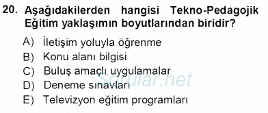 İng. Öğretmenliğinde Öğretim Teknolojileri Ve Materyal Tasarımı 1 2012 - 2013 Ara Sınavı 20.Soru