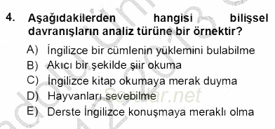 İng. Öğretmenliğinde Öğretim Teknolojileri Ve Materyal Tasarımı 1 2012 - 2013 Ara Sınavı 4.Soru