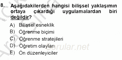 İng. Öğretmenliğinde Öğretim Teknolojileri Ve Materyal Tasarımı 1 2012 - 2013 Ara Sınavı 8.Soru