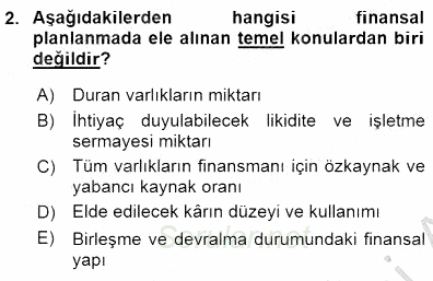 Girişim Finansmanı 2015 - 2016 Dönem Sonu Sınavı 2.Soru