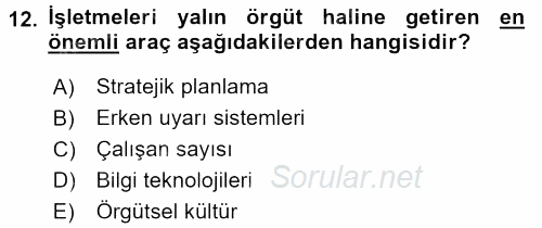 Kriz İletişimi Ve Yönetimi 2017 - 2018 Ara Sınavı 12.Soru