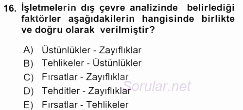Kriz İletişimi Ve Yönetimi 2017 - 2018 Ara Sınavı 16.Soru