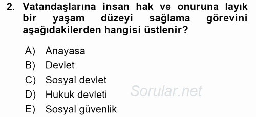 Hayat Sigortaları Ve Bireysel Emeklilik Sistemi 2016 - 2017 Ara Sınavı 2.Soru