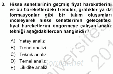 Girişim Finansmanı 2015 - 2016 Ara Sınavı 3.Soru