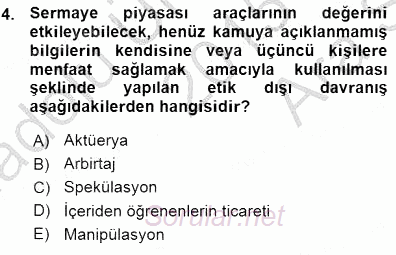 Girişim Finansmanı 2015 - 2016 Ara Sınavı 4.Soru