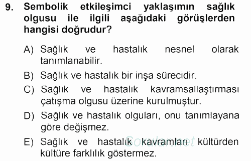 Aile Sosyolojisi 2014 - 2015 Dönem Sonu Sınavı 9.Soru