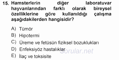 Temel Klinik Bilgisi 2012 - 2013 Ara Sınavı 15.Soru