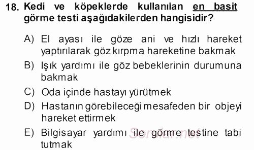 Temel Klinik Bilgisi 2012 - 2013 Ara Sınavı 18.Soru