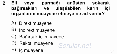 Temel Klinik Bilgisi 2012 - 2013 Ara Sınavı 2.Soru