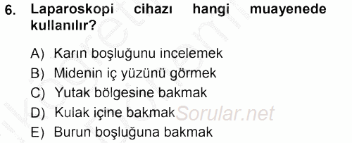 Temel Klinik Bilgisi 2012 - 2013 Ara Sınavı 6.Soru