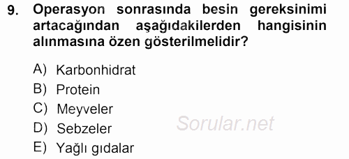 Temel Klinik Bilgisi 2012 - 2013 Ara Sınavı 9.Soru