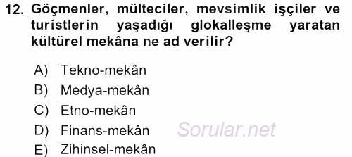 Davranış Bilimleri 1 2017 - 2018 Dönem Sonu Sınavı 12.Soru