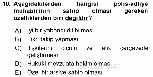 Haber Türleri 2017 - 2018 3 Ders Sınavı 10.Soru