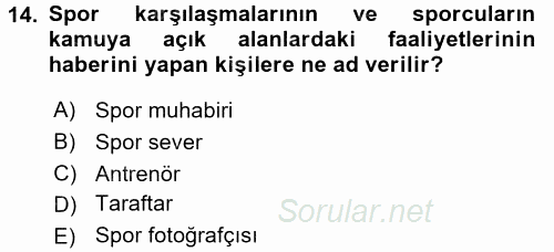 Haber Türleri 2017 - 2018 3 Ders Sınavı 14.Soru
